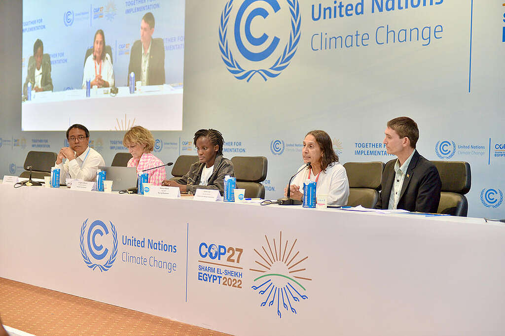2022 年第 27 屆聯合國氣候變化大會（COP27）於埃及舉行，綠色和平組成政策倡議代表團實地參與，場內出席多個工作會議遊說更進取的氣候政策，場外記錄年輕氣候行動者的故事與心聲。© Mohammed Nader