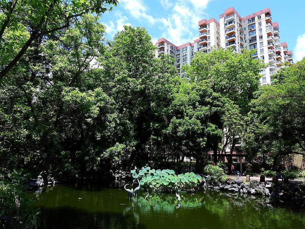 中式花園有水景亭台，置身城市自然間，看樹觀鳥蜻蜓耳聞蛙鳴，好有雅興。 © helen yip