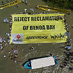 "Reject Reclamation" Banner in Benoa Bay, Bali. © Bagus Windhi Santika