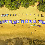 Break Free from Plastic Action in Bali (Drone). © Mokhammad Ikhsan Fariz