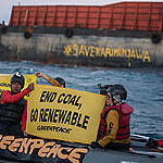 Coral Not Coal Action in Central Java. © Rosa Panggabean / Greenpeace