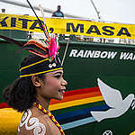 Rainbow Warrior Arrival in Manokwari, West Papua. © Sutanta Aditya / Greenpeace