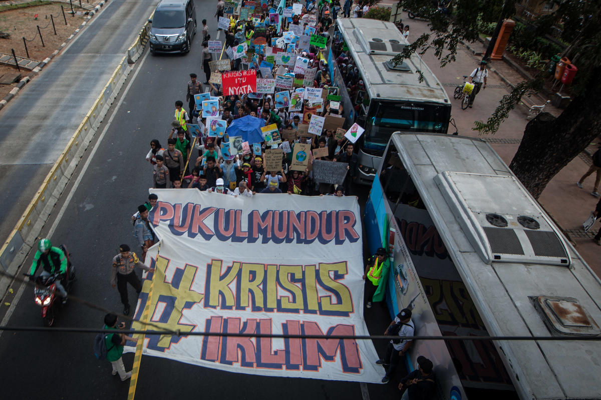 Global Climate Strike in Jakarta. © Afriadi Hikmal / Greenpeace