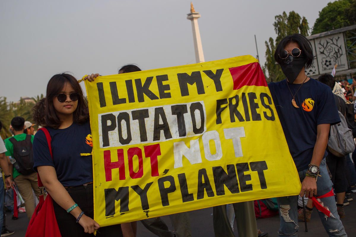 Global Climate Strike in Jakarta. © Afriadi Hikmal / Greenpeace