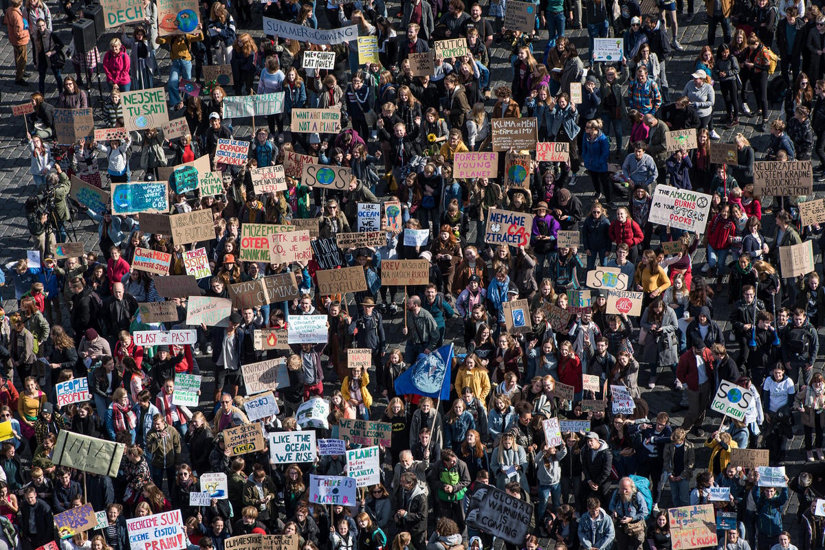 Global Climate Strike in Prague. © Petr Zewlakk Vrabec / Greenpeace