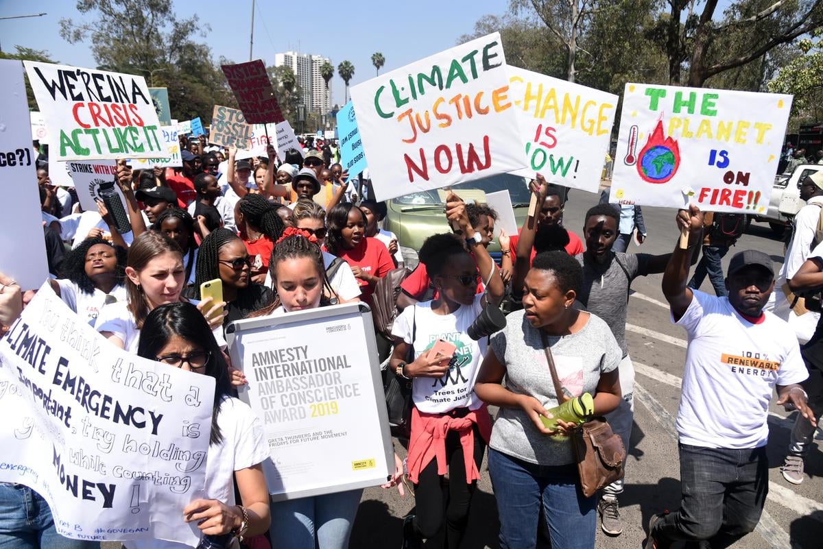 Global Climate Strike in Nairobi. © Evan Habil / Greenpeace