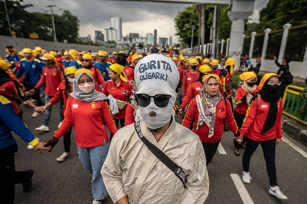 Omnibus Law Bill Protest in Jakarta. © Jurnasyanto Sukarno / Greenpeace