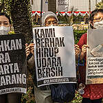 Air Pollution Protest at City Hall in Jakarta. © Jurnasyanto Sukarno / Greenpeace