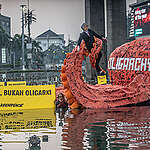 Monster Oligarchy Protest In Jakarta. © Jurnasyanto Sukarno / Greenpeace