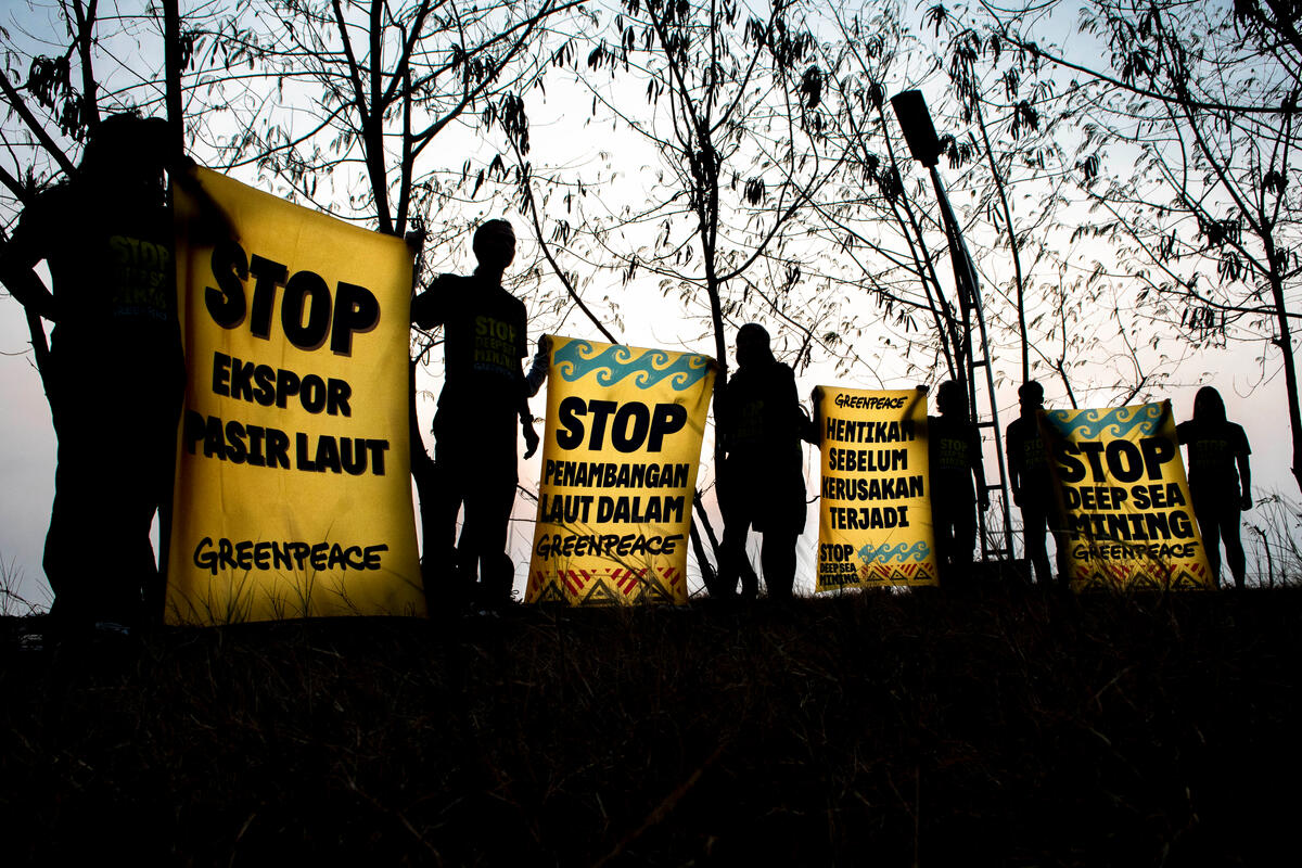 Global Day of Action Against Deep Sea Mining in Indonesia. © Muhammad Adimaja / Greenpeace