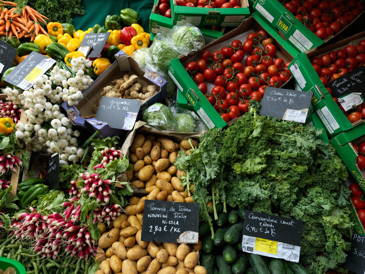 Ecological Produce at Farmers Market in Paris