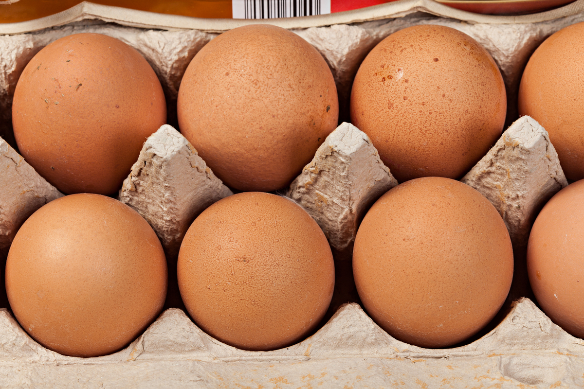 Eggs from ALDI Supermarket in Germany © Fred Dott / Greenpeace