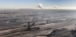 Aerial of Lignite Surface Mining at Garzweiler in Germany © Bernd Lauter / Greenpeace