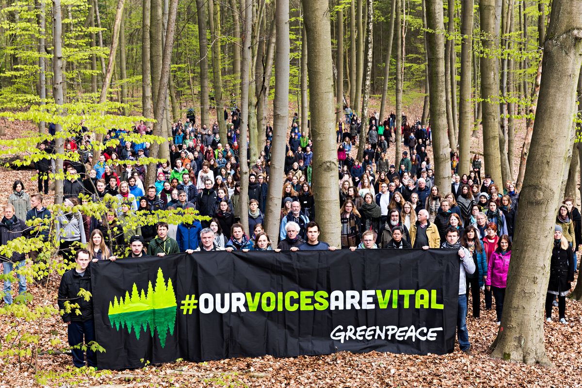"Our Voices Are Vital" Activity in Germany. Photo by Fred Dott / Greenpeace