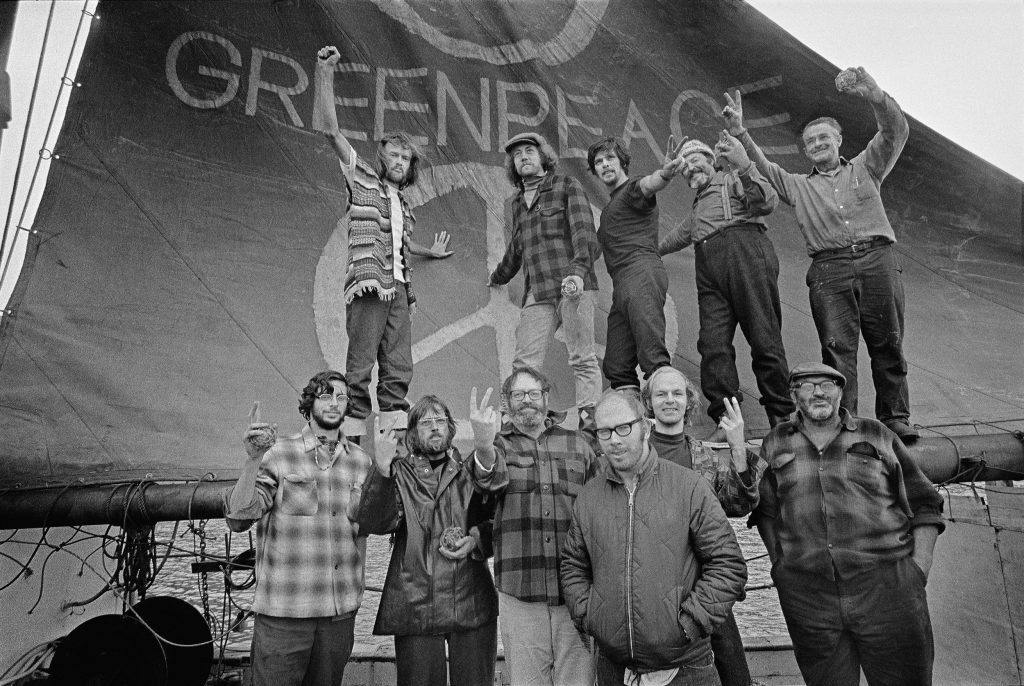 Crew of the Greenpeace, Vancouver to Amchitka: 1971 © Greenpeace / Robert Keziere