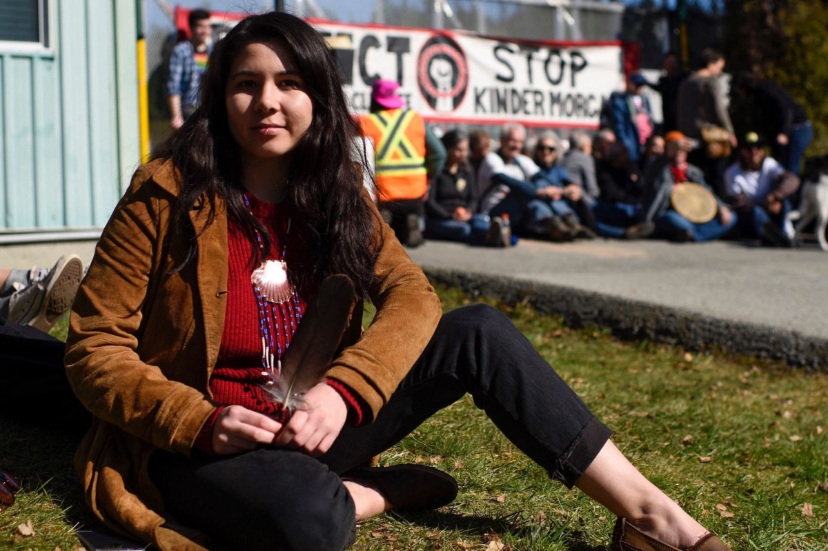Ocean Hyland at the Kinder Morgan Pipeline Protests © Rogue Collective / Greenpeace
