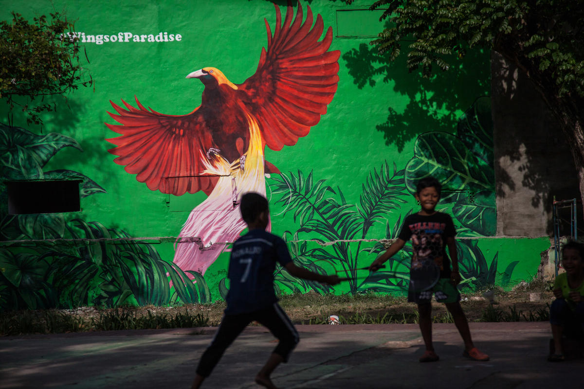 Wings of Paradise mural in South Jakarta © Jurnasyanto Sukarno / Greenpeace