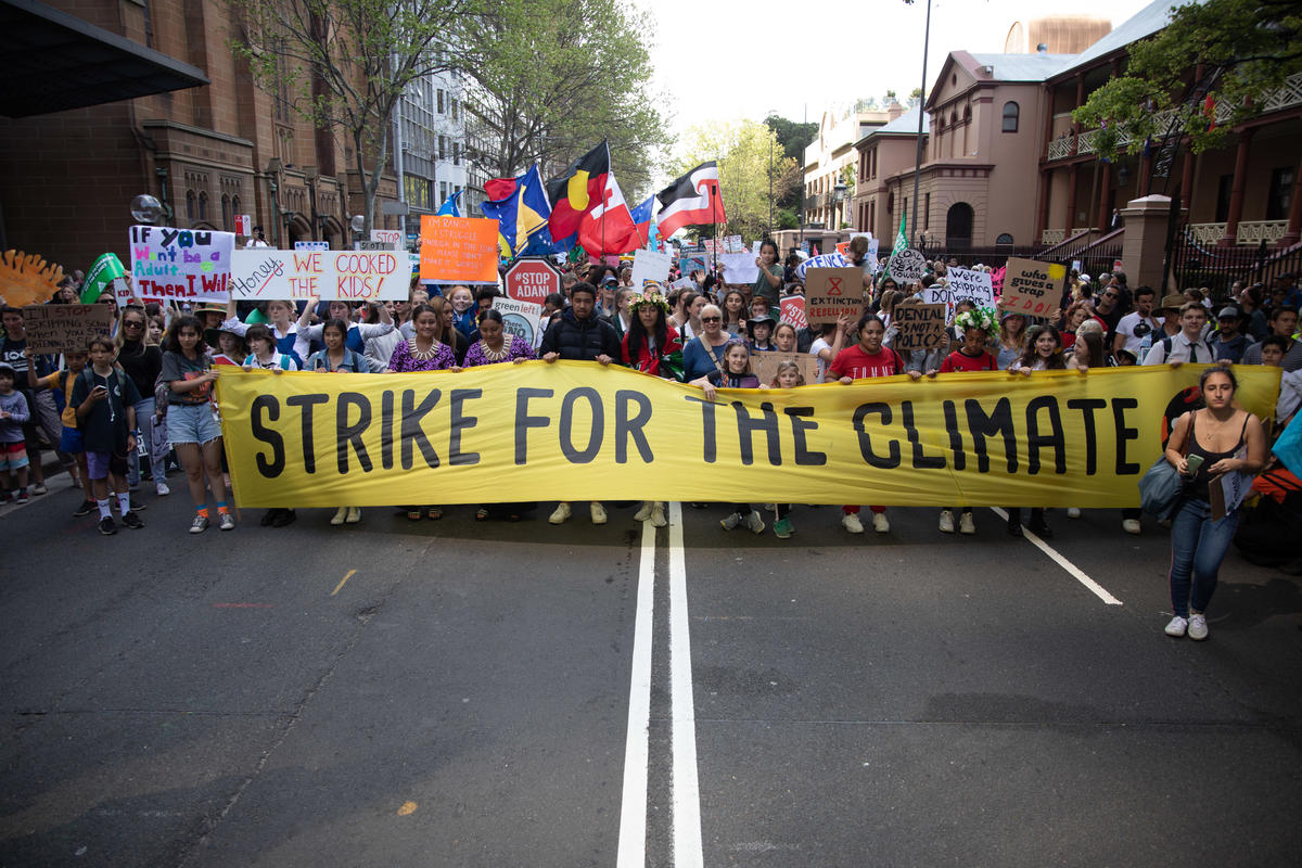 The Climate Strike march in Sydney. © Marcus Coblyn / Greenpeace
