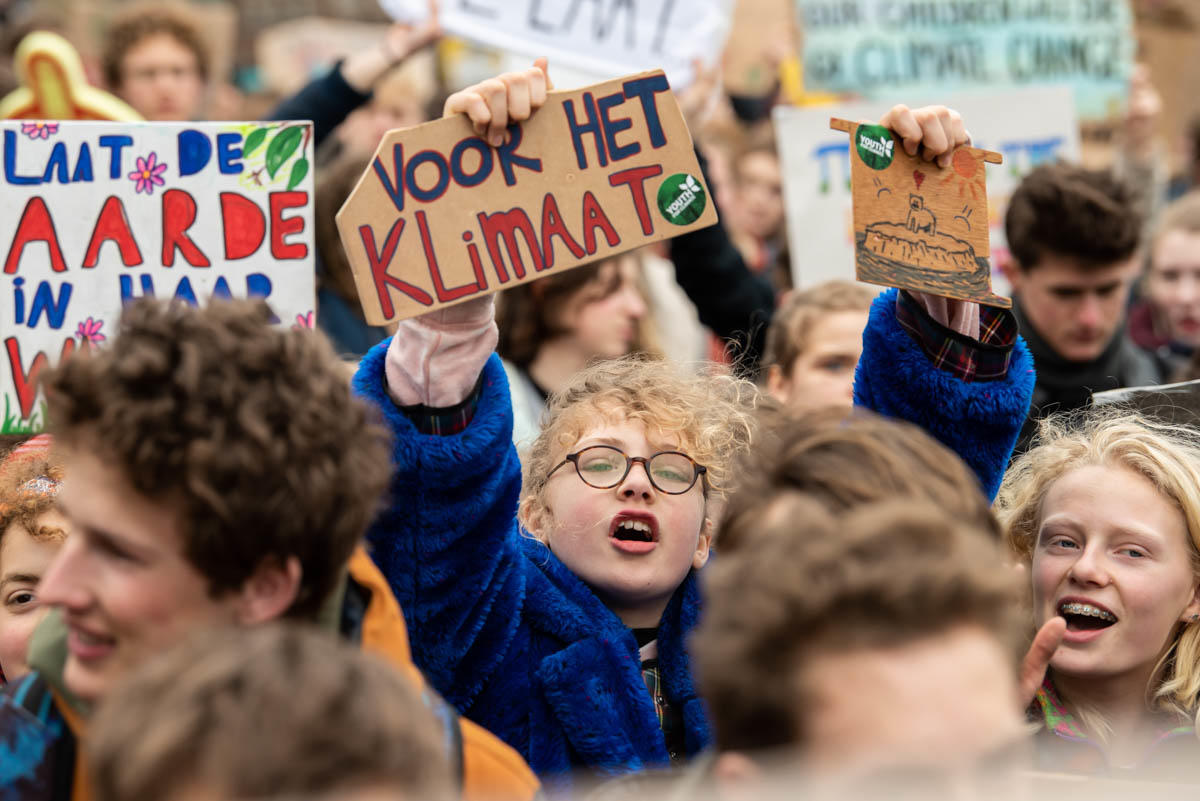 Students Strike in Amsterdam © Maaike Schauer / Greenpeace