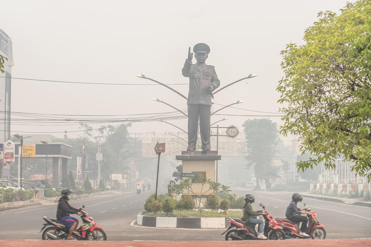 Haze in C. Kalimantan. © Jurnasyanto Sukarno / Greenpeace