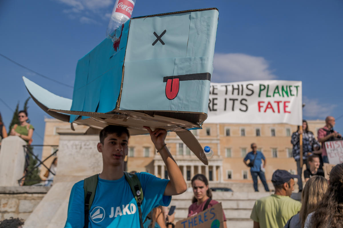 Global Climate Strike in Athens, Greece. © Constantinos Stathias / Greenpeace