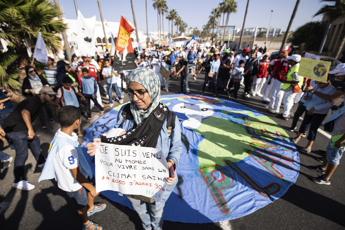 Global Climate Strike in Casablanca, Morocco. © Chadi Ilias / Greenpeace