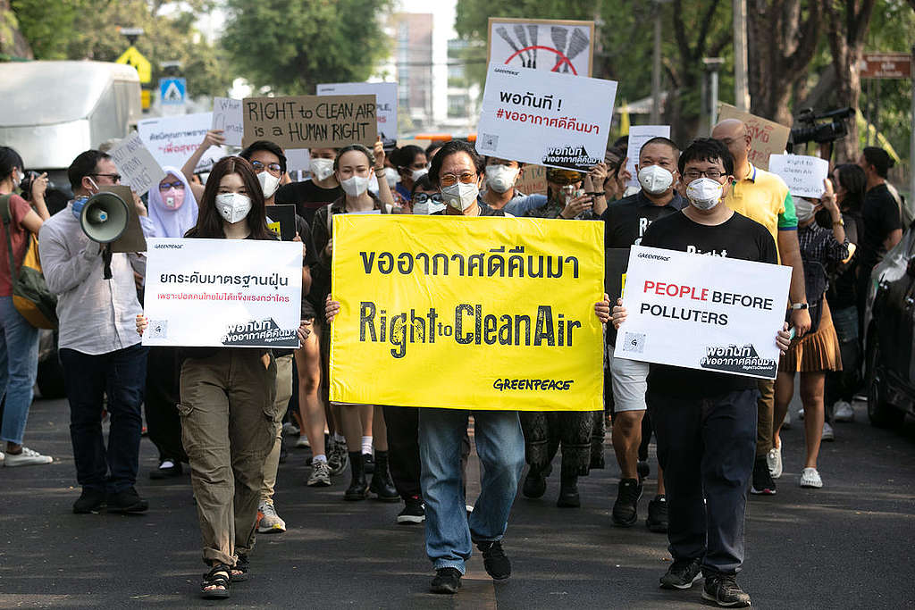 Air Pollution Protest in Bangkok. © Wason Wanichakorn / Greenpeace