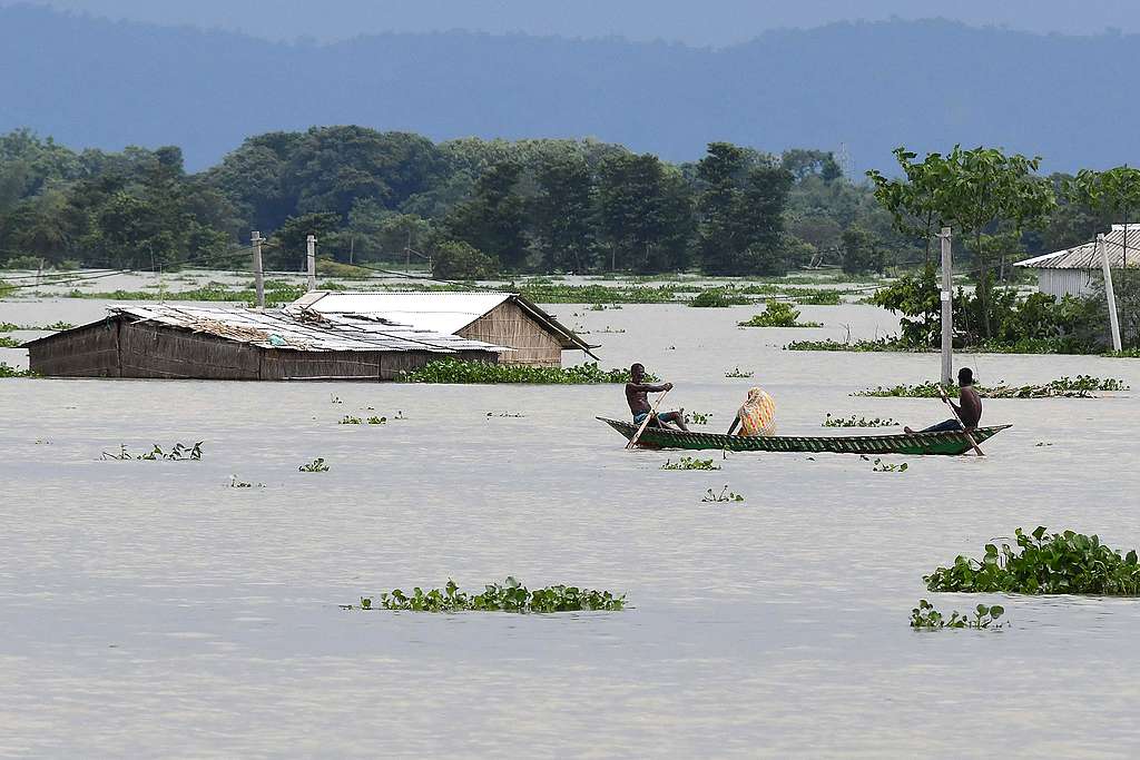Flood affected area of Assam in India. BIJU BORO/AFP via Getty Images