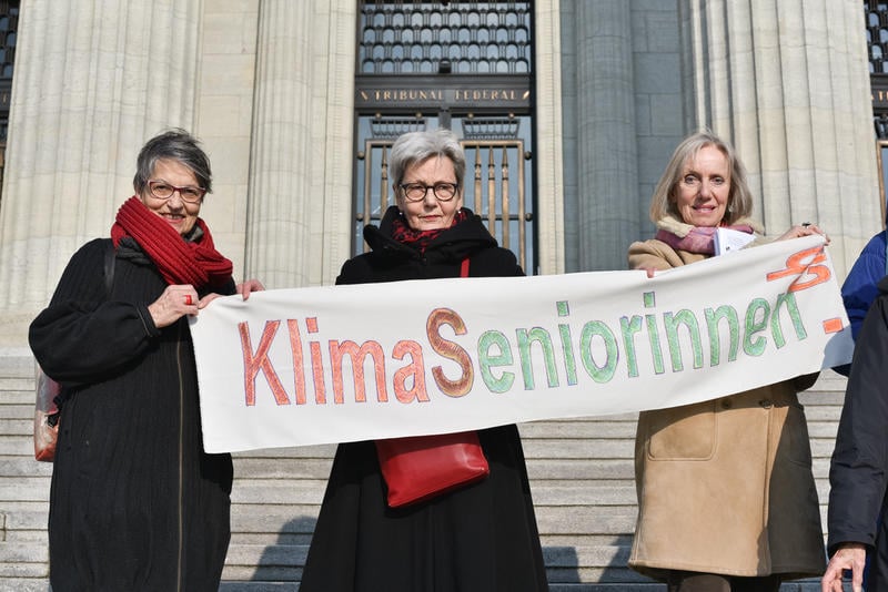 Swiss Seniors Appeal Climate Case in Federal Supreme Court. © Greenpeace / Severin Mösinger