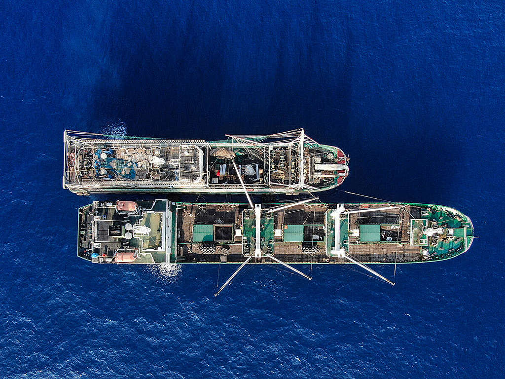 Squid Vessel Documentation In The Indian Ocean. © Fernanda Ligabue / Greenpeace