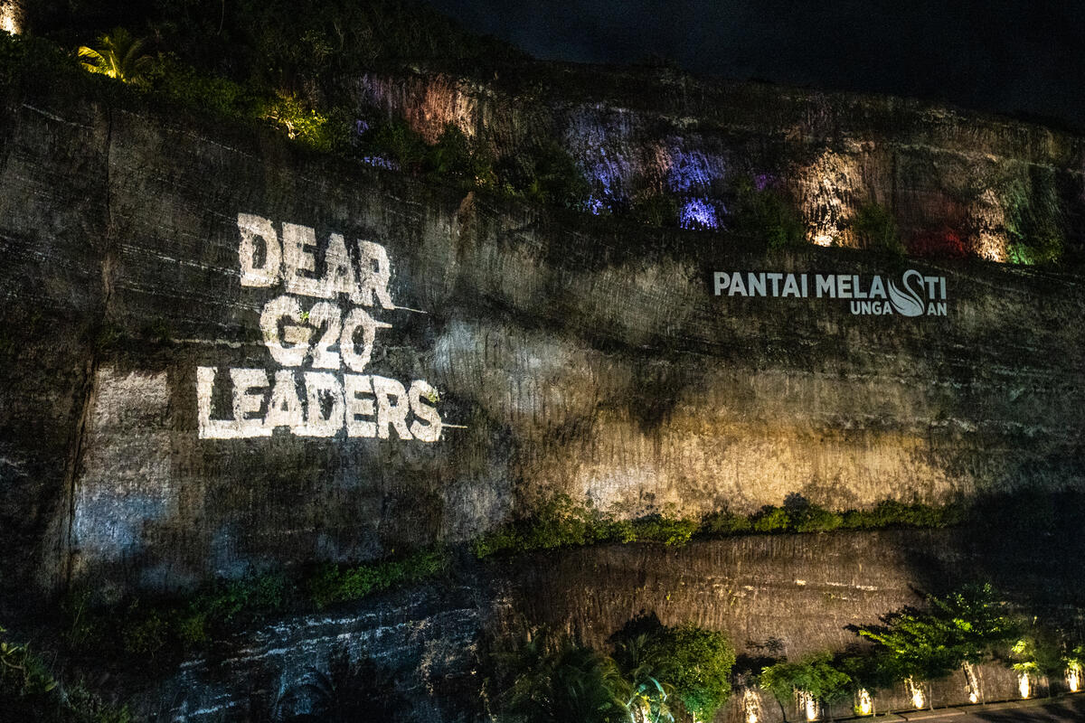 G20 Projection in Bali.