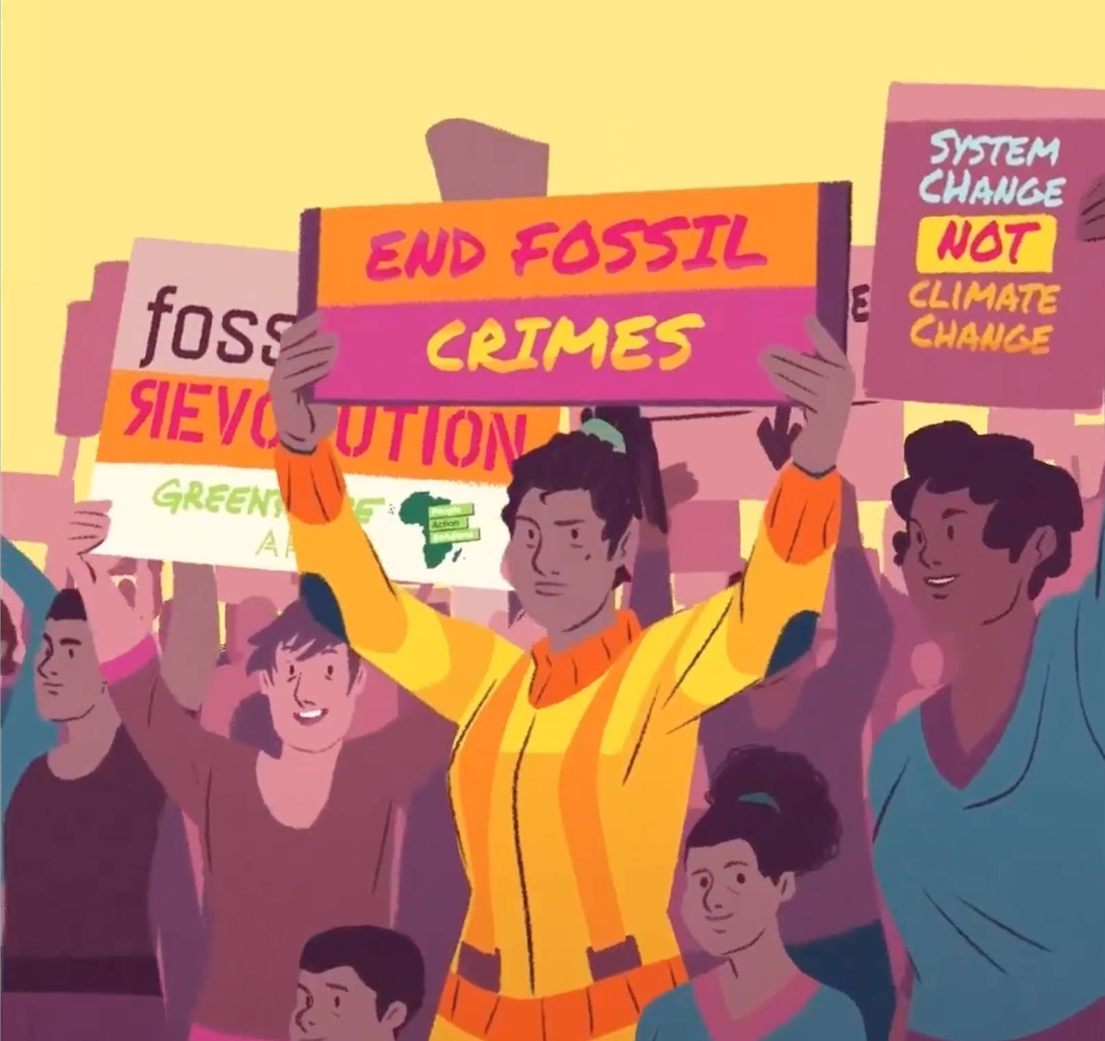 Still for Fossil Free Revolution animation