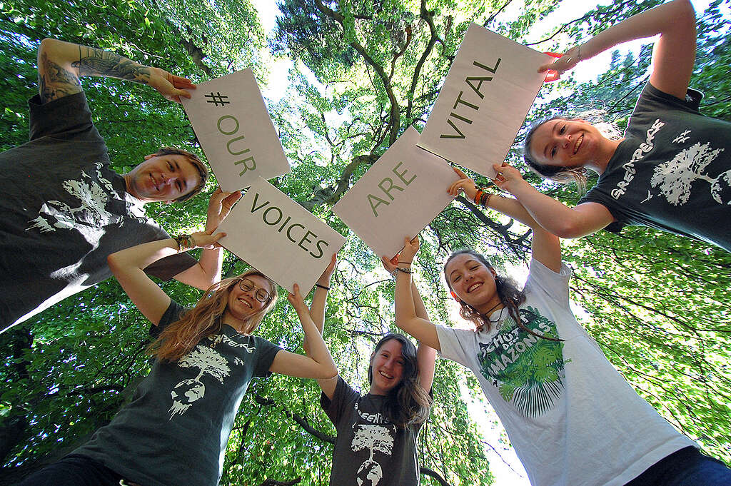 "Our Voices Are Vital" Activity in Austria. ©  / Greenpeace