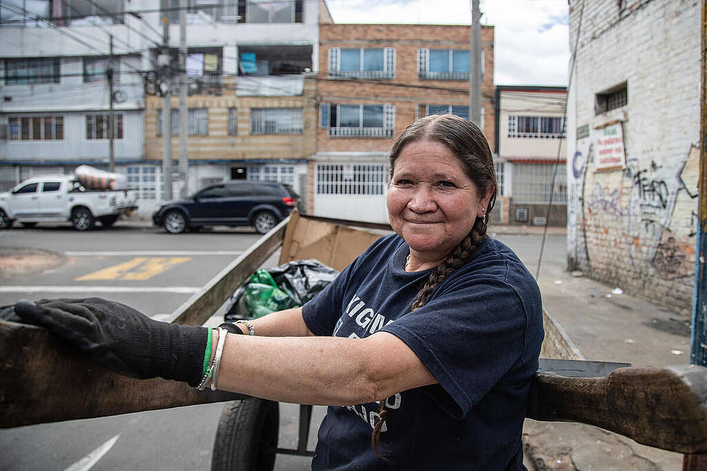 Portrait of wastepicker Flor Alba Garcia in Bogota. © Greenpeace / Diana Rey Melo