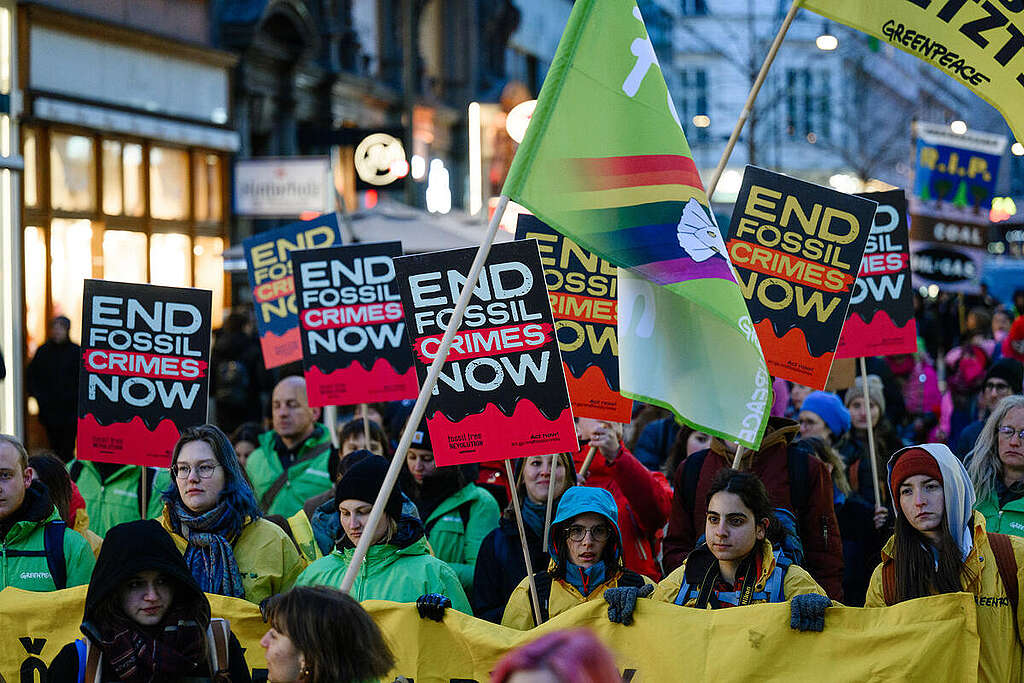 EU Gas Conference Protest March in Vienna. © David Visnjic / Greenpeace