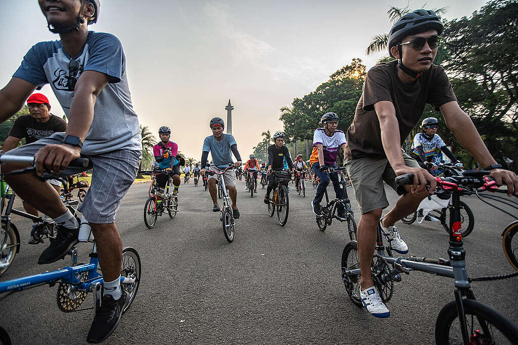 World Bicycle Day in Jakarta. © Jurnasyanto Sukarno / Greenpeace