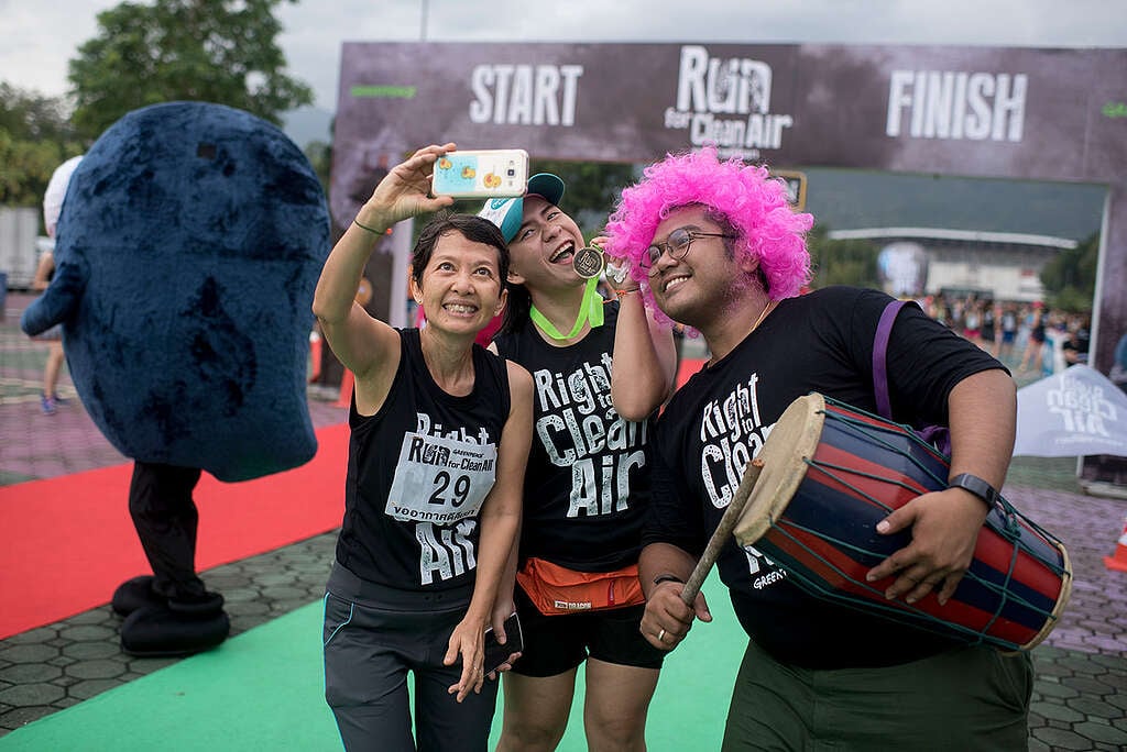 Run for Clean Air Event in Chiang Mai. © Borja  Sanchez-Trillo / Greenpeace