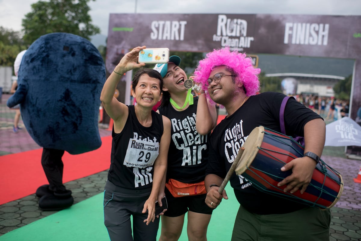 Run for Clean Air Event in Chiang Mai. © Borja Sanchez-Trillo / Greenpeace