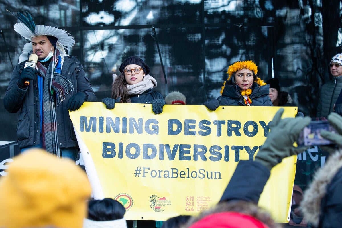 Great March led by Indigenous leaders for Biodiversity and Human Rights during COP15. © Greenpeace / Toma Iczkovits