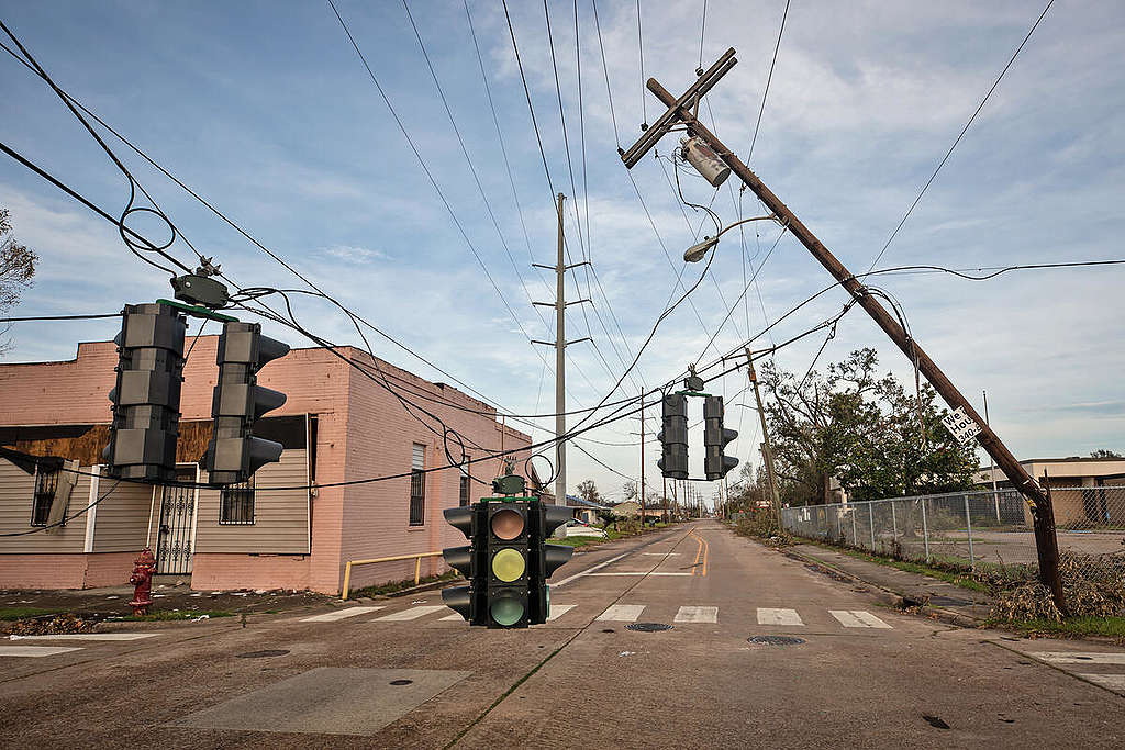 Hurricane Laura in Louisiana. © Julie Dermansky / Greenpeace © Julie Dermansky / Greenpeace