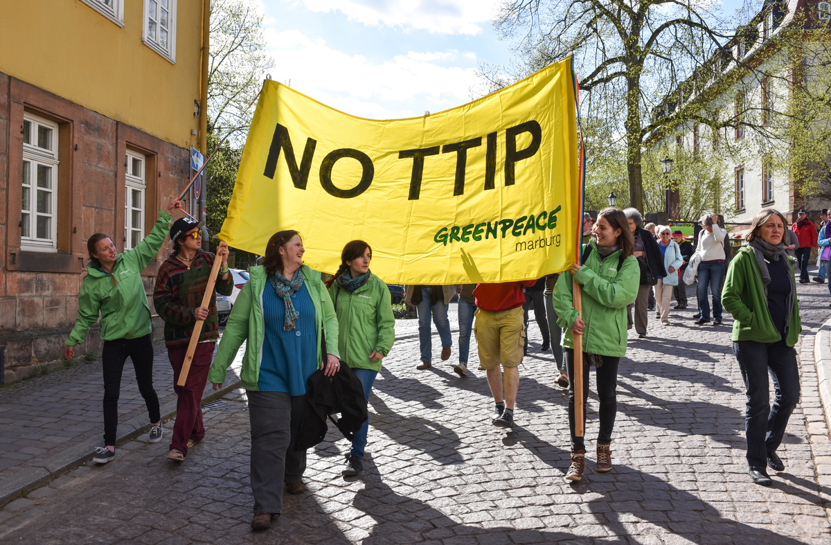 TTIP Demonstration in Marburg. © Andreas Varnhorn