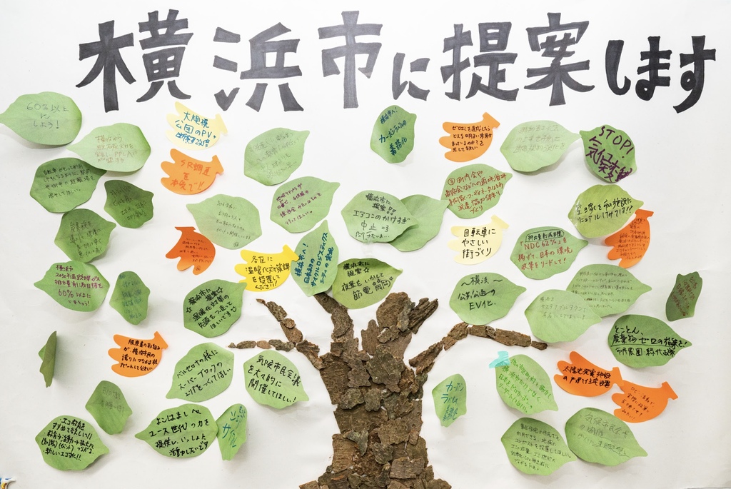 「オールよこはま気候フェス（8/21開催）」にて集まった、市民からの提案 (c)Chica Suzuki/Greenpeace