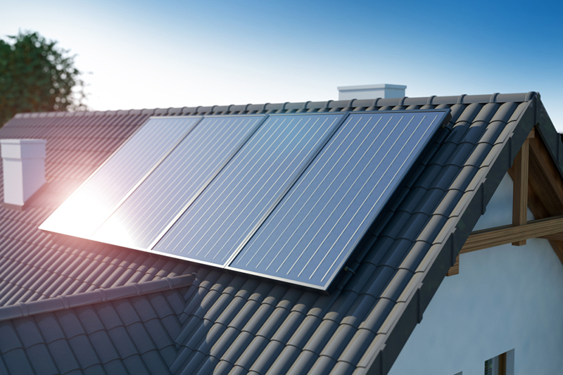 太陽光発電、屋根の上のソーラーパネル
