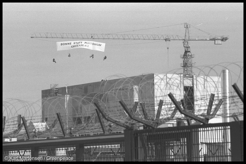 ヴァッカースドルフ再処理工場でのアクション。1988年10月。