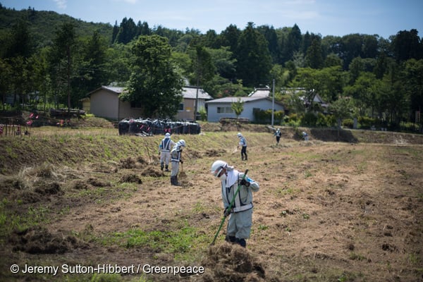 Decontamination work of the radiation spread, in Iitate district, Japan, 14 July 2015. Decontamination work of the radiation spread by the March 2011 explosions at the Fukushima Dai-Ichi nuclear plant.