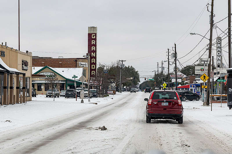 눈폭풍과 극심한 한파가 닥친 미국 텍사스주의 댈러스