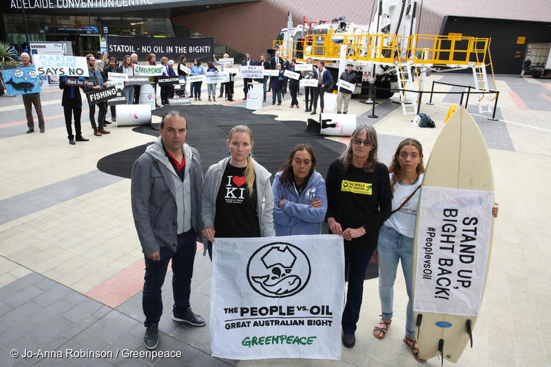 2018년, 호주 남부의 지역사회 대표와 활동가들은 노르웨이 석유 대기업 Statoil에 석유 굴착 장치가 들어오는 것을 반대하는 활동을 펼쳤습니다.