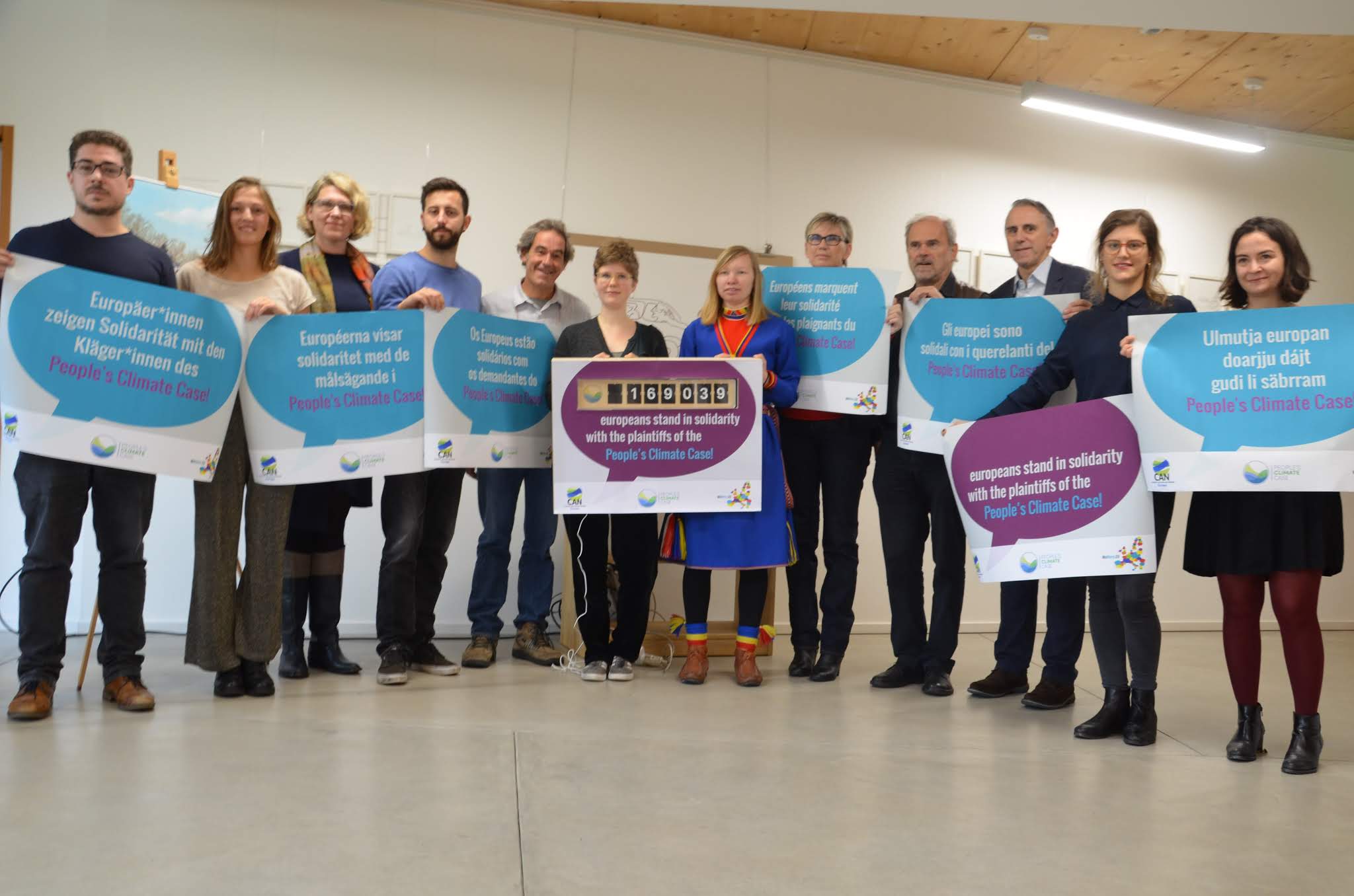 Plaignants du People's Climate Case à Luxembourg en novembre 2019