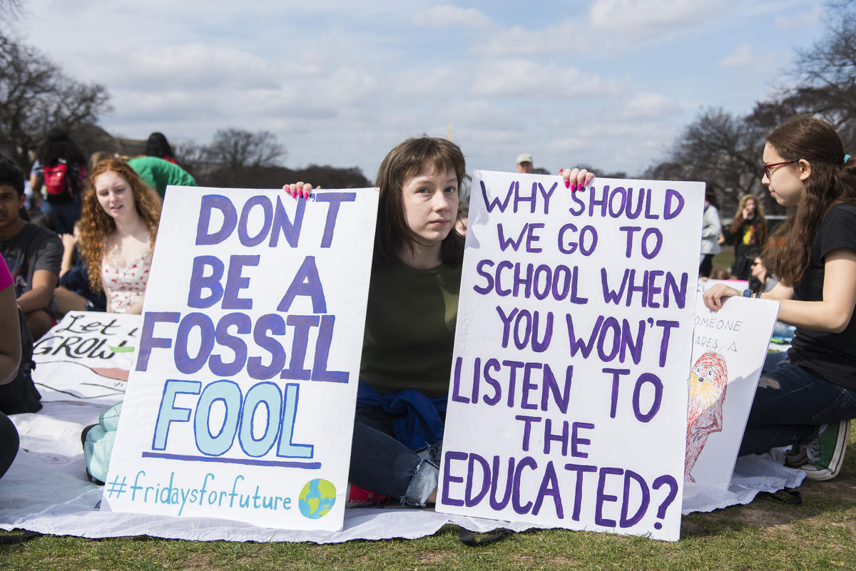 Fridays for Future Student Demonstration in Washington DC. © Livia Ferguson / Greenpeace