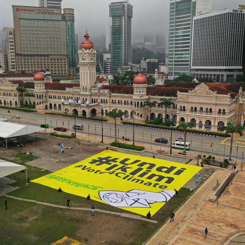 Vote4Climate Action in Kuala Lumpur, Malaysia. © Greenpeace